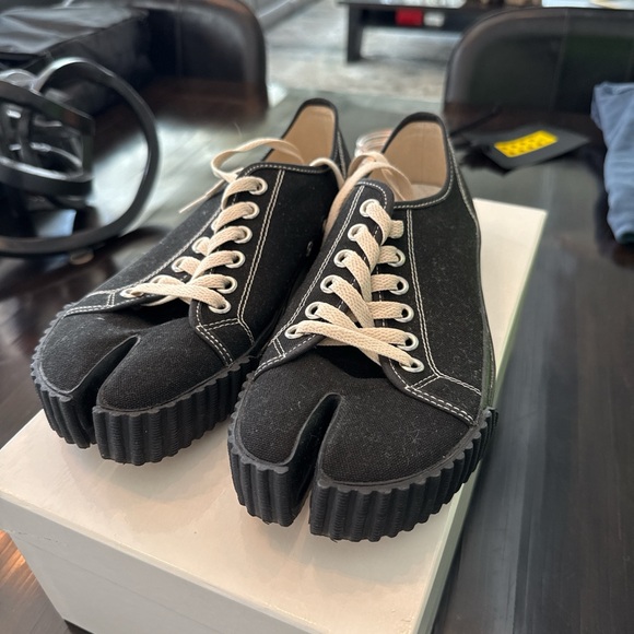 Maison Martin Margiela Black and White Tabi Sneakers